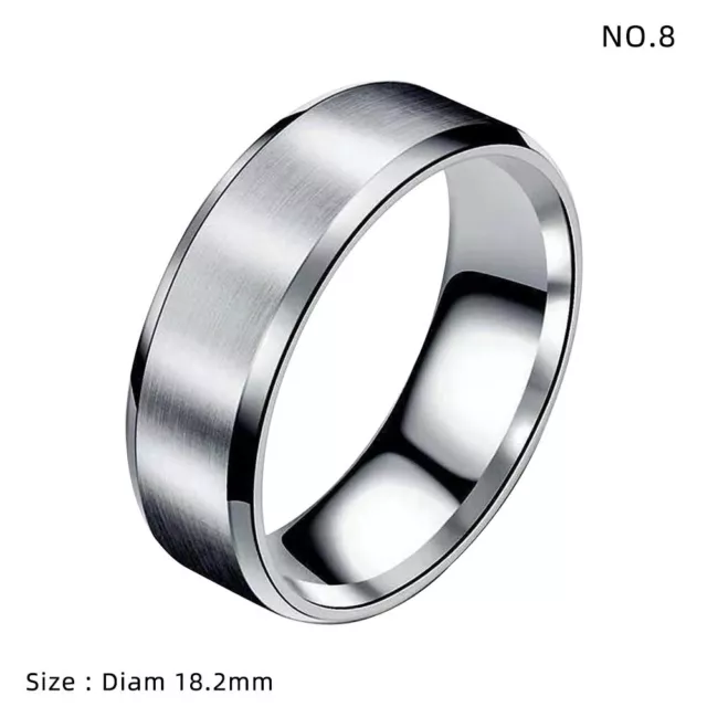 Titanium Stainless Steel Brushed Finish Men Women Wedding Band Comfort Ring QS