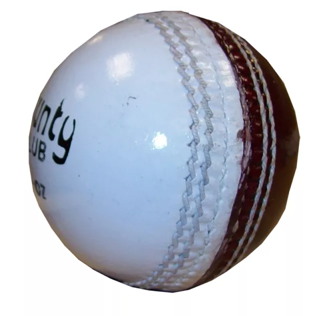 Hunts County Coaching Cricket Ball (Red/White)