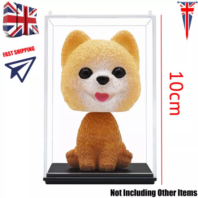 UK 10cm H Acrylic Perspex Display Box Clear Case Plastic Base Dustproof Figures