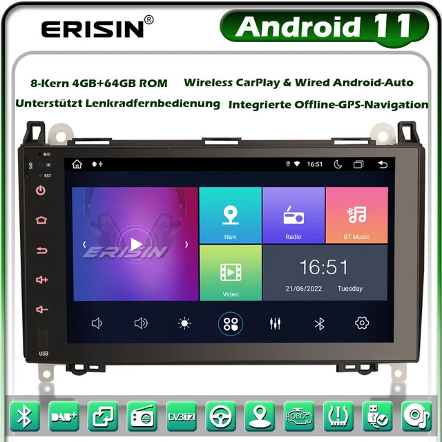 Autoradio 9" 8 core Android 11 DAB Mercedes Classe A/B Sprinter Viano VW Crafter