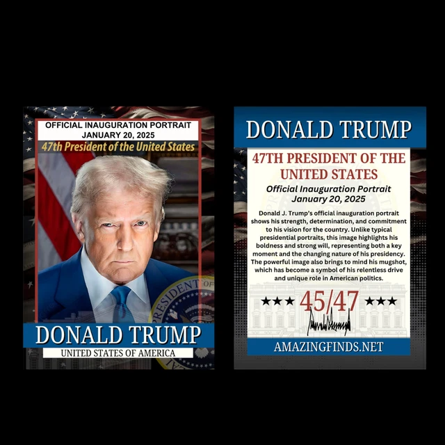 DONALD TRUMP 2025 Official Inauguration Portrait Collectible Trading