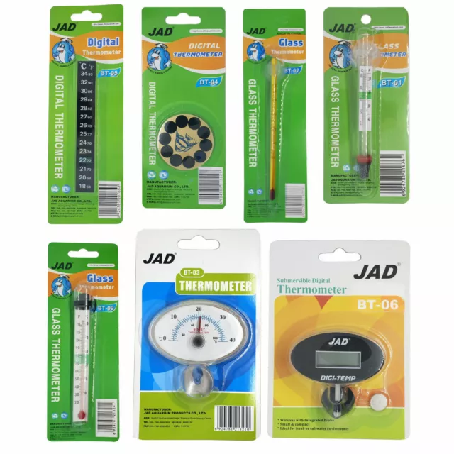 Aquarium Fish Tank Temperature Thermometers Digital & Analogue Stick On °C & °F