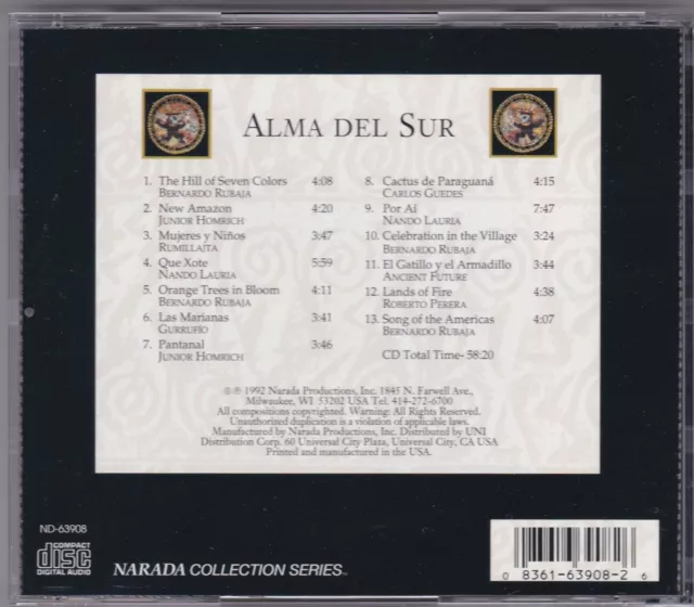 Alma Del Sur - Eight Artists - CD (Narada ND63908) 3