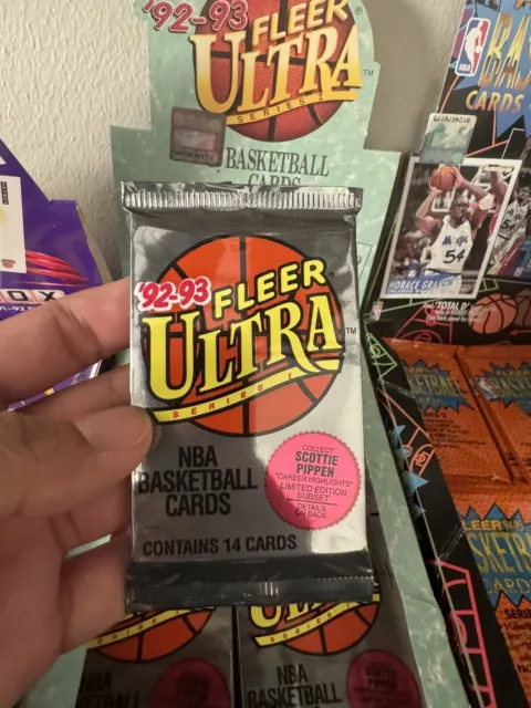 1992-93 Fleer Ultra Basketball Series 1 Factory Sealed Pack 14 Cards *Jordan?