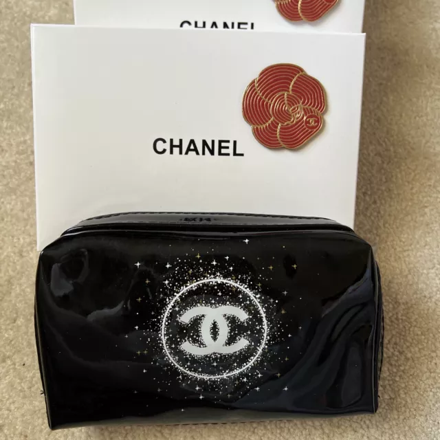 CHANEL RED makeup bag velvet pouch VIP gift from Chanel counter