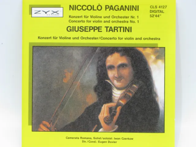 CD Niccolo Paganini Giuseppe Tartini Violin Concertos ZYX CLASSICS CLS4127 VGC