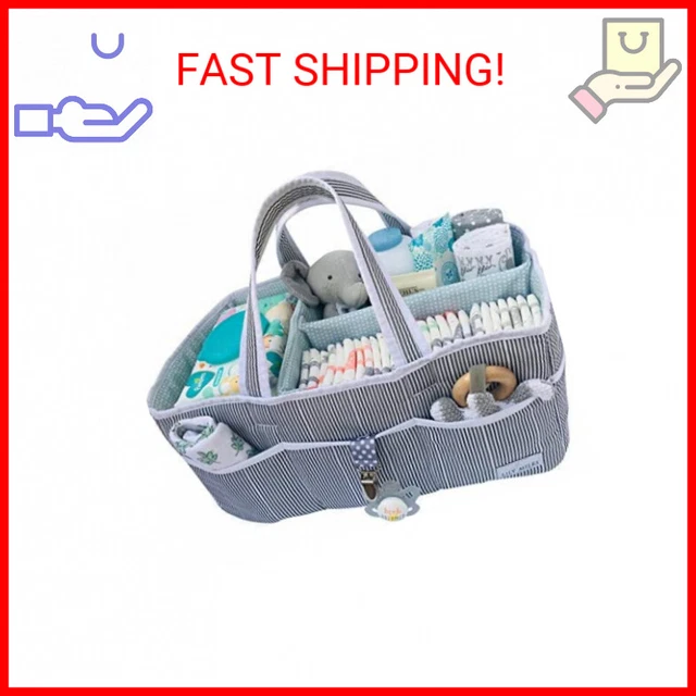 Lily Miles Baby Diaper Caddy - Large Organizer Tote Bag for Infant Boy or Girl -