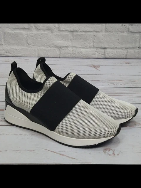 ALFANI Womens White Step N' Flex Westonn Wedge Slip On Athletic Sneakers 10 M