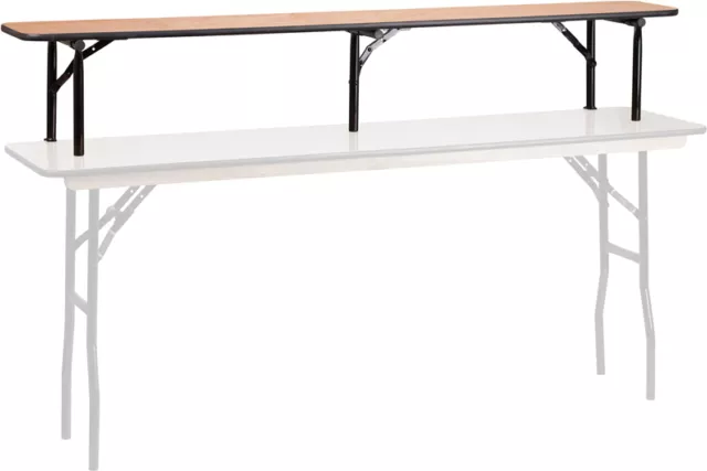 72'' X 12'' X 12'' Bar Top Riser Table w/ Clear Coated Finished Top - Bar Table