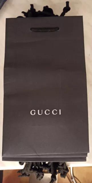 GUCCI Einkaufstüte, schwarz, 12 Stück, 29x17x11 cm, Einkaufstasche, Papiertüte