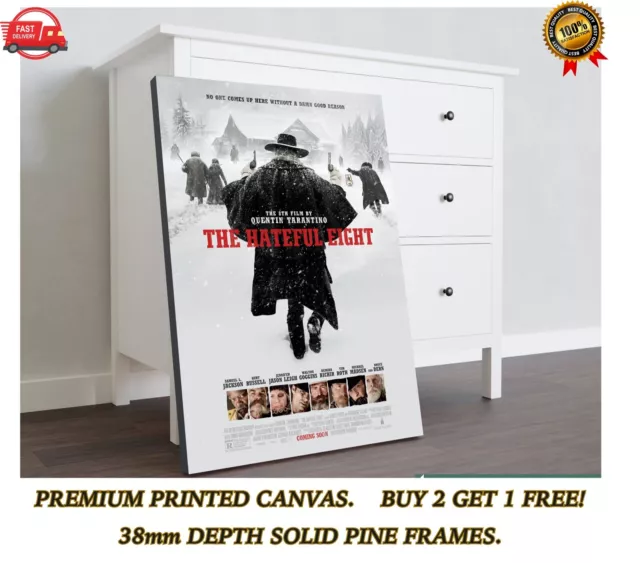 The Hateful Eight Classic Movie Large CANVAS Art Print Gift A0 A1 A2 A3 A4