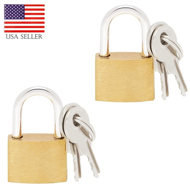 (2 PCS) SMALL Locks with Keys, Mini Padlock for Luggage, Backpacks