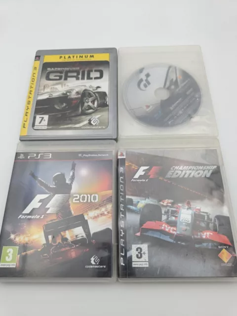 Pack de jeux PS3 : 4x jeux de course PS3 (F1 2010, Formule 1, Gran Turismo,...