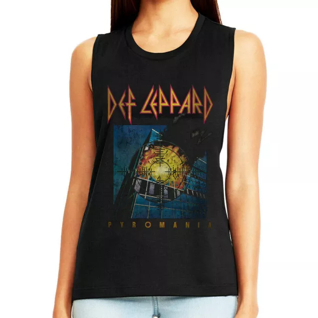 Def Leppard Faded Pyromania Women's Muscle Tank Top