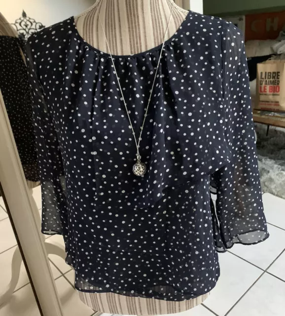 Top  Voile Morgan Manche 3.4 Taille 36 Neuf Avec Etiquette