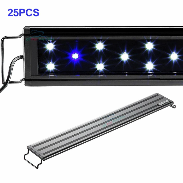 AQUANEAT LED Aquarium Light 25 PCS for 24'' Fish Tank Marine FOWLR Blue White