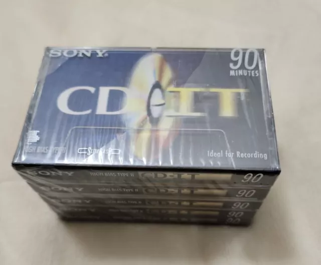 Sony CD-IT Type II High Bias 90 min Slim Case Cassettes C-90CD2A New 5 pack