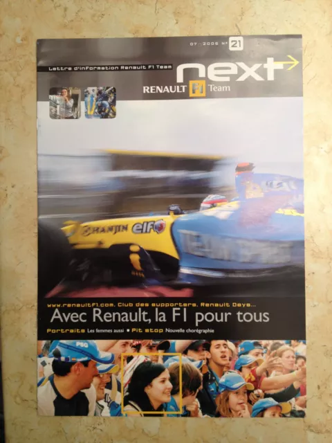 FORMULE 1 - RENAULT F1 TEAM - 2005 Revue Next 21 - News Letter Fisichella Alonso