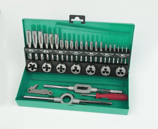 Mannesmann Tap And Die Set 32pcs. Metric Thread Cutting Tool Premium Set GS TUV