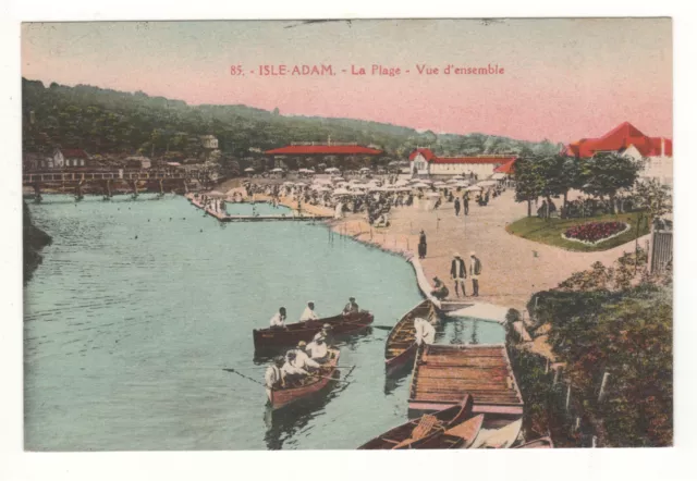 CPA 95 - L'ISLE-ADAM : LA PLAGE - VUE D'ENSEMBLE (VAL-d'OISE) NON ÉCRITE Couleur