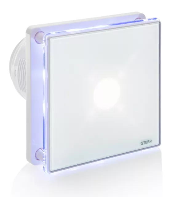 STERR - Ventilador de baño con iluminación LED y temporizador - BFS100LT