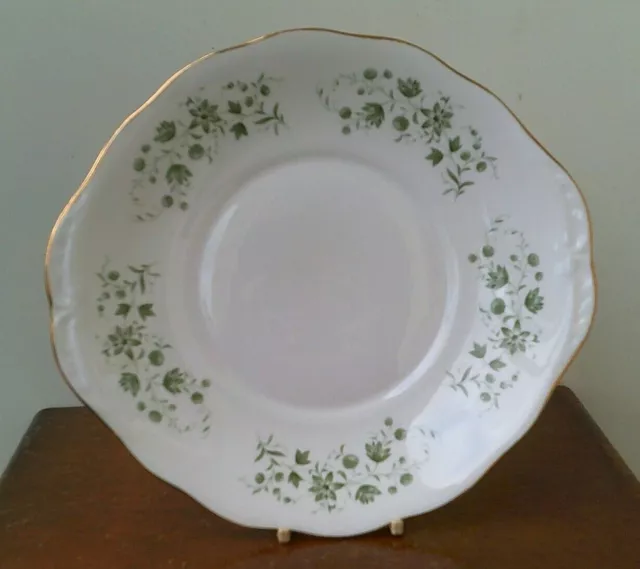 Queen Anne Fine Bone China Oval Sandwich Plate, With A Gold Embossed Edge