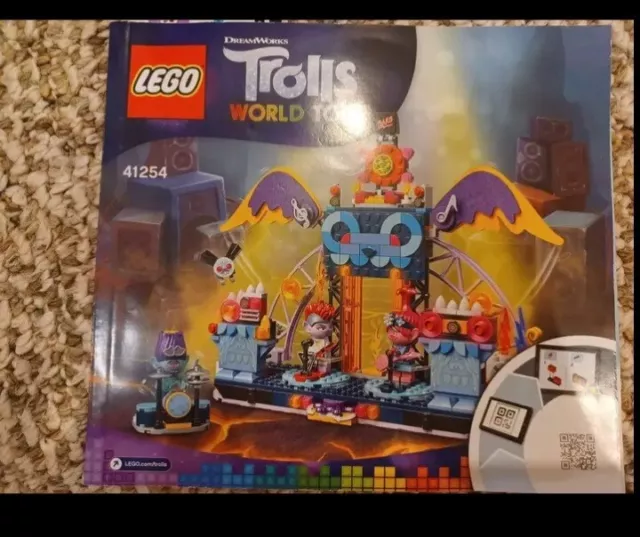lego Trolls World tour Volcano Rock City partially assembled