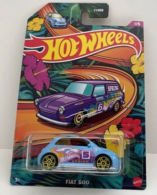 BLUE FIAT 500 Car Hot Wheels 2024 Diecast Spring Series 1/5 8.99
