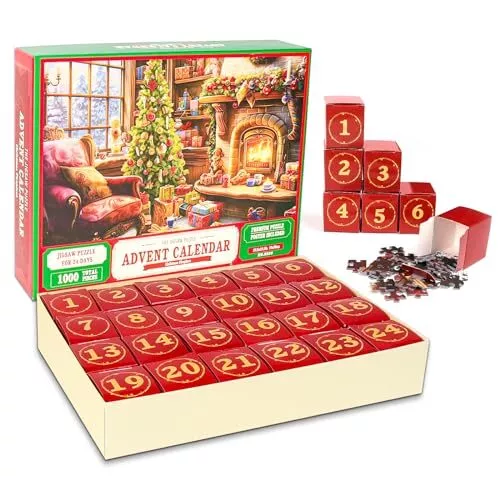 Advent Calendar 2023 Santa Claus Christmas Puzzle Santa Jigsaw Puzzle 24  Days