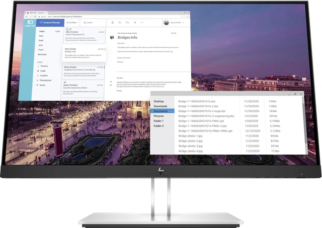 HP E24 G4 Monitor - Bildschirm 23.8 Zoll IPS 1920 x 1080 FHD