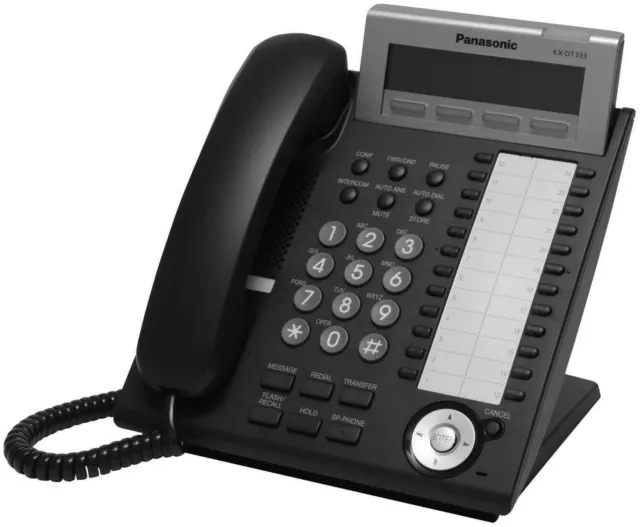 Panasonic KX-DT333 Phone with Plastic Insert and FRESH Paper Insert