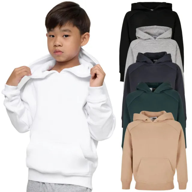Urban Classics Kids Boys Blank Hoody Children Sweater Hood Sweater Sweatshirt