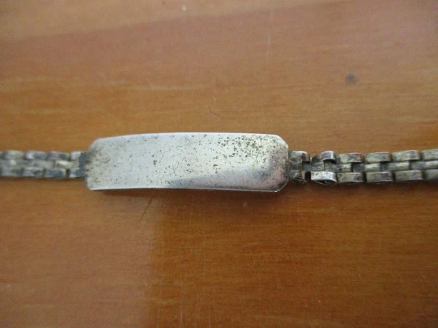 Bracelet De Baptême Ancien Pour Bébé/Enfant - En Argent Massif Et Vermeil - Occasion