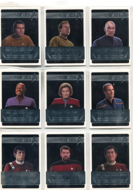 Star Trek 50th Anniversary [2017] Complete Starfle Captains Chase Card Set C1-18