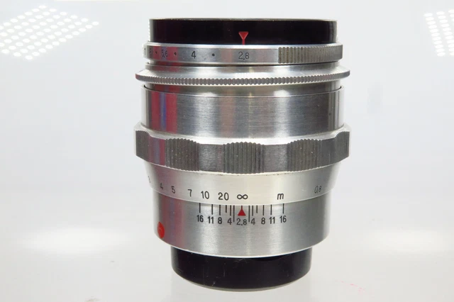 CARL ZEISS JENA BIOMETAR 2,8/80mm RED T 12 BLADES EXAKTA-MOUNT 2