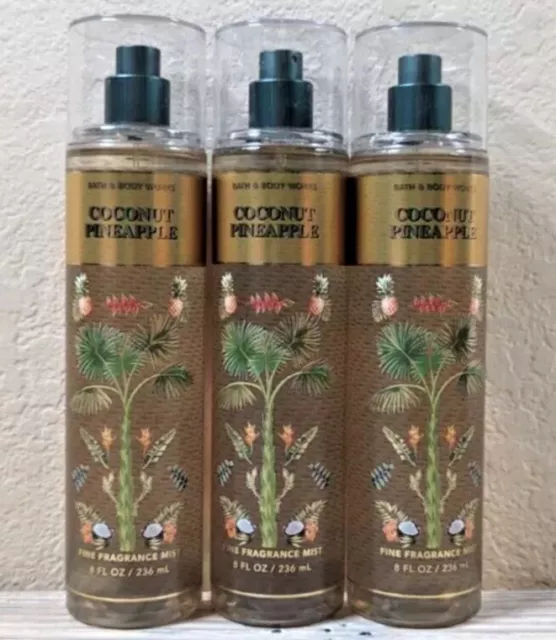 Coco Piña Bath&Body Works Fino Fragancia Niebla 237ml Nuevo - 3 Pack