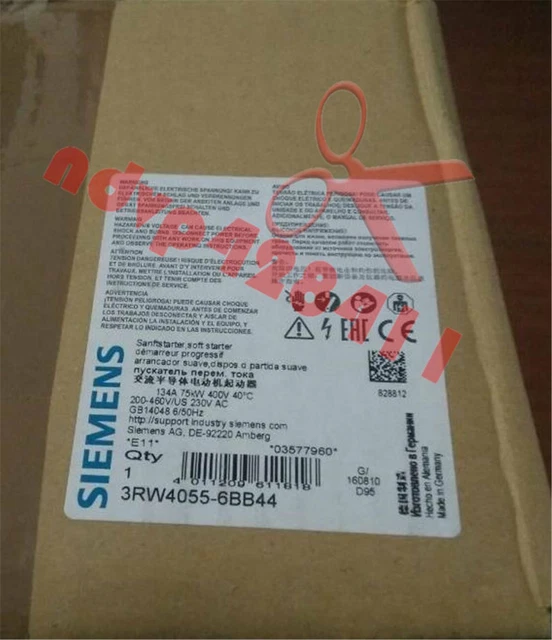 Un Nuovo Siemens 3RW4055-6BB44 75KW 3RW40556BB44 in scatola