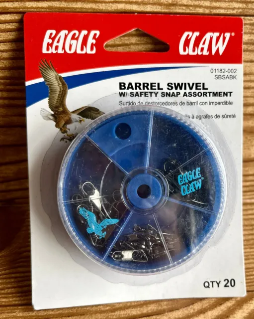 BARREL SWIVELS WITH Snap Size 2 Eagle Claw 50 Lb Test 25 Pcs Free