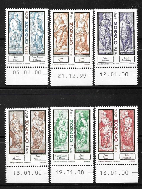 Monaco - Année 1974 Quasi Complète Neuve ** Mais Avec Des Taches Brunes Au Dos Cote Euro141 1 Monaco - Année 1974 Quasi Complète Neuve ** Mais Avec Des Taches Brunes Au Dos Cote Euro141 1