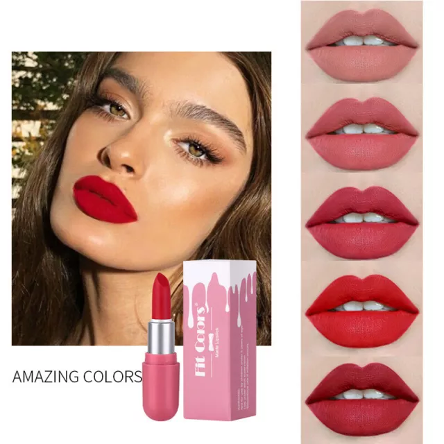 5 Colori Lunga Durata Velluto Opaco Rossetto Impermeabile Trucco Labbra Tinta