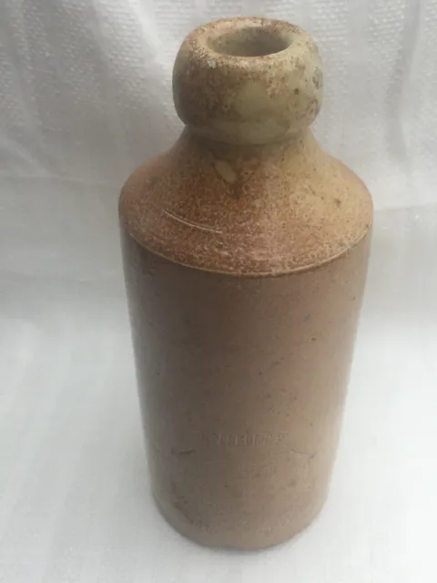 R. White London impressed stoneware lemonade ginger beer bottle c1890-1920