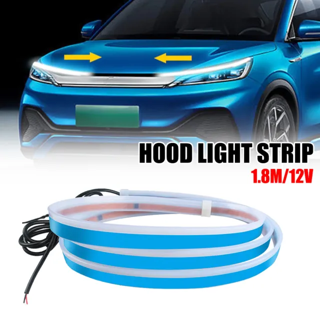 Dynamic Scan Start Up Hoodbeam Kit, Flexible Car Hood LED Meteor Strip Lights