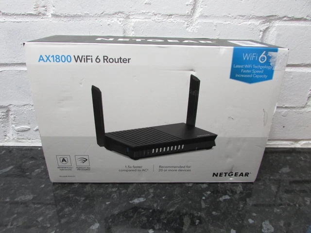 NETGEAR® RAX20-100NAS 4 flussi AX1800 router Wi-Fi 6.