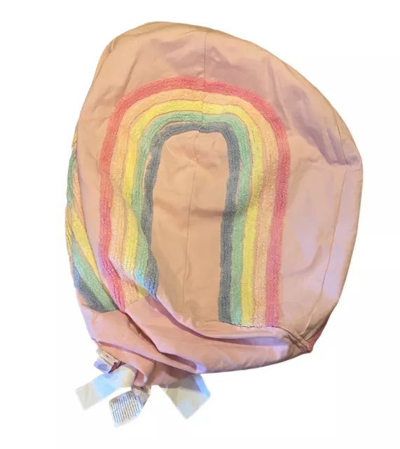 Pottery Barn Kids chenille Rainbow Blush Bean Bag SlipCover pink