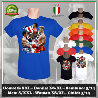 Balboa T-SHIRT MIYAGI VS GOLDMILL ROCKY BALBOA KARATE KID FUNNY BOXE UOMO DONNA BAMBINO 