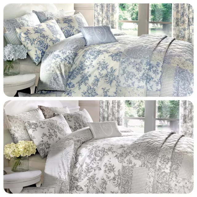 Pencil Pleat Curtains Duvet Cover Bedding Dreams & Drapes Malton Vintage Floral