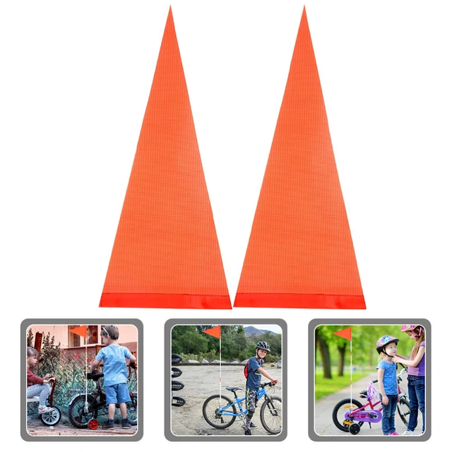 2 Pcs Pvc Bicycle Safety Flag Child Cycling Handlebar Mounting