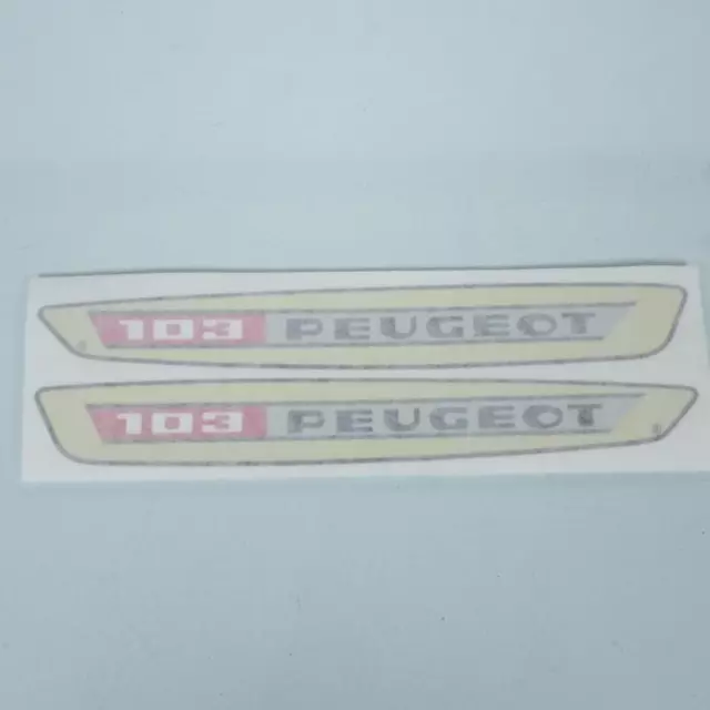 Autocollant stickers de réservoir blanc 280x38mm pour mobylette Peugeot 103