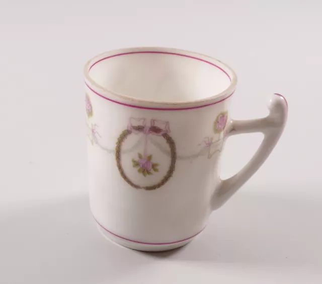 Thüringen Tasse Moccatasse Rosa Empire Stil um 1900 2318