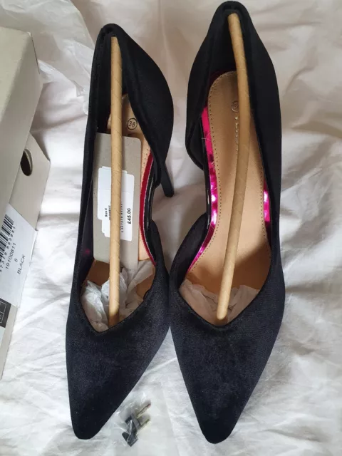 Dorothy Perkins Vero Moda high heels shoes black suede UK size 5